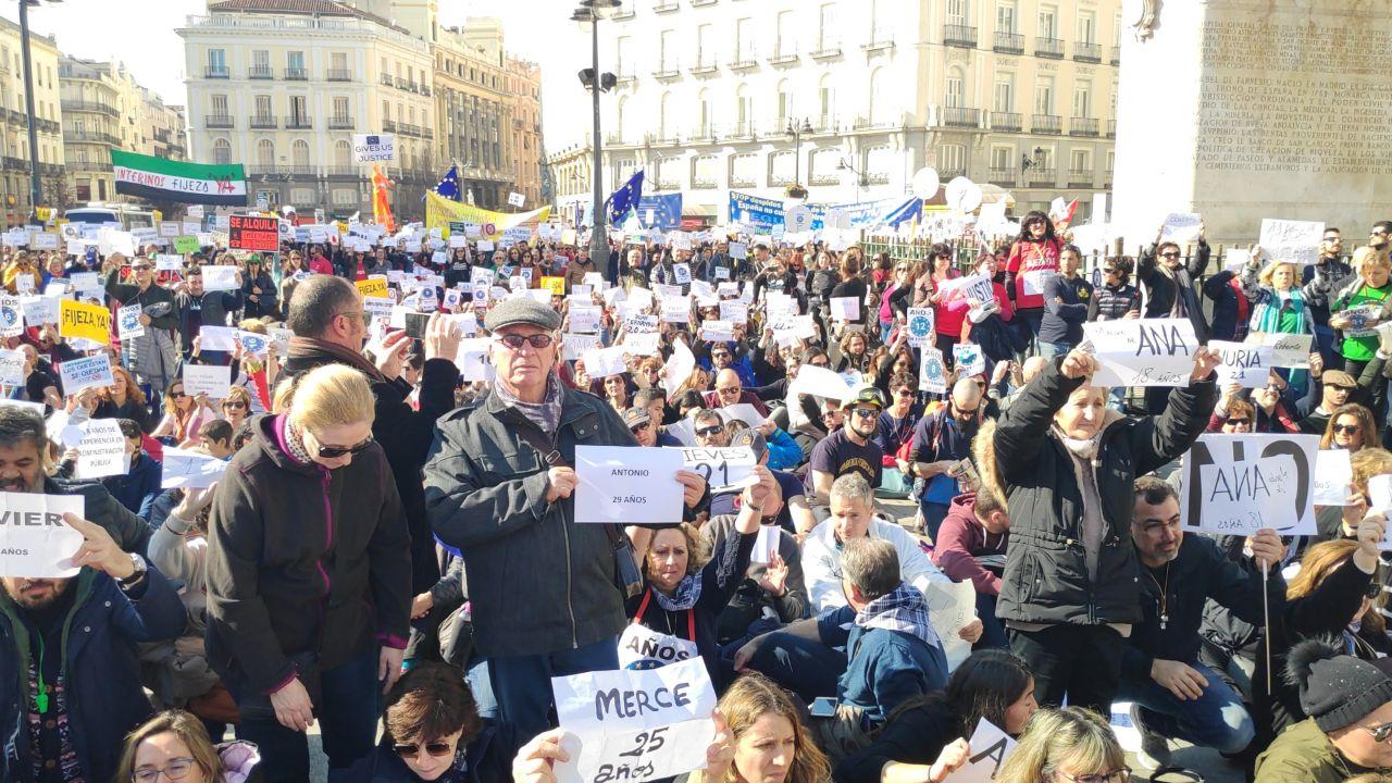 Manifestación 15 de febrero en Madrid por la FIJEZA del Empleado Público en Fraude de Ley
